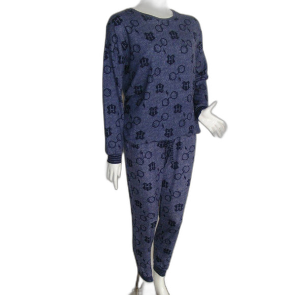 HARRY POTTER Pajama Set, S, 2pc, Eyeglasses & Crest Print, Long sleeves/Pants - Picture 2 of 14